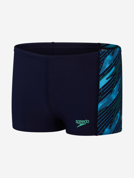 Плавки-шорты Speedo HyperBoom Panel Aquashort детские (Детский; 11-12 лет; синий/бирюзовый)